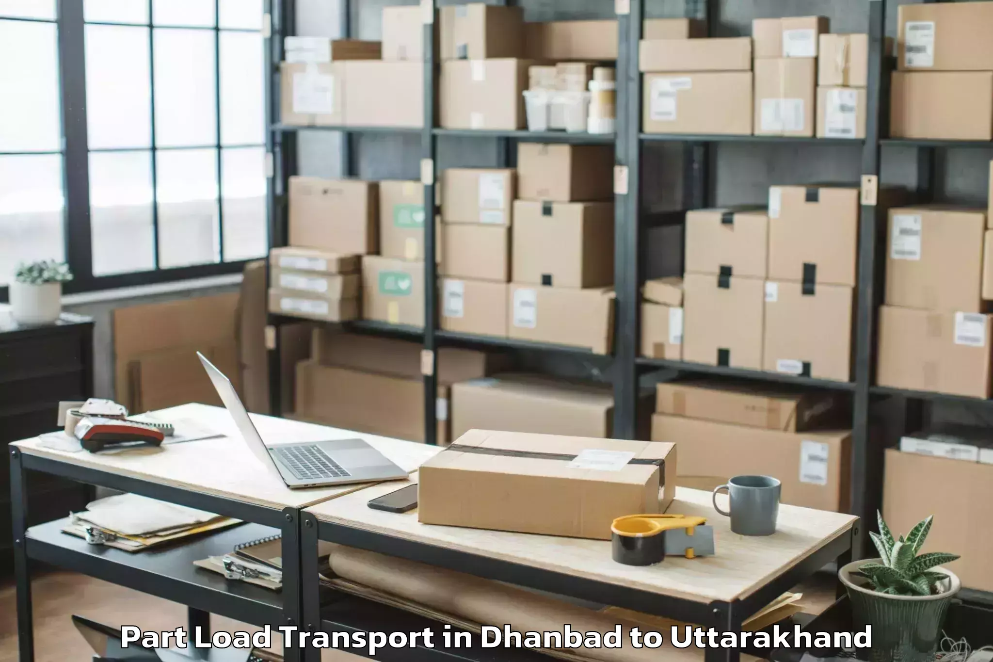 Dhanbad to Gadarpur Part Load Transport Booking